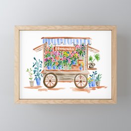 Flower Cart  Framed Mini Art Print