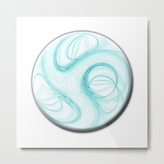 Aqua Marble Metal Print