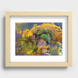 Coral reef of my imagination - purple Recessed Framed Print
