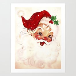 Vintage Santa 4 Art Print