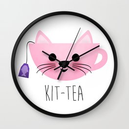 Kit-tea (Cat Teacup) Wall Clock