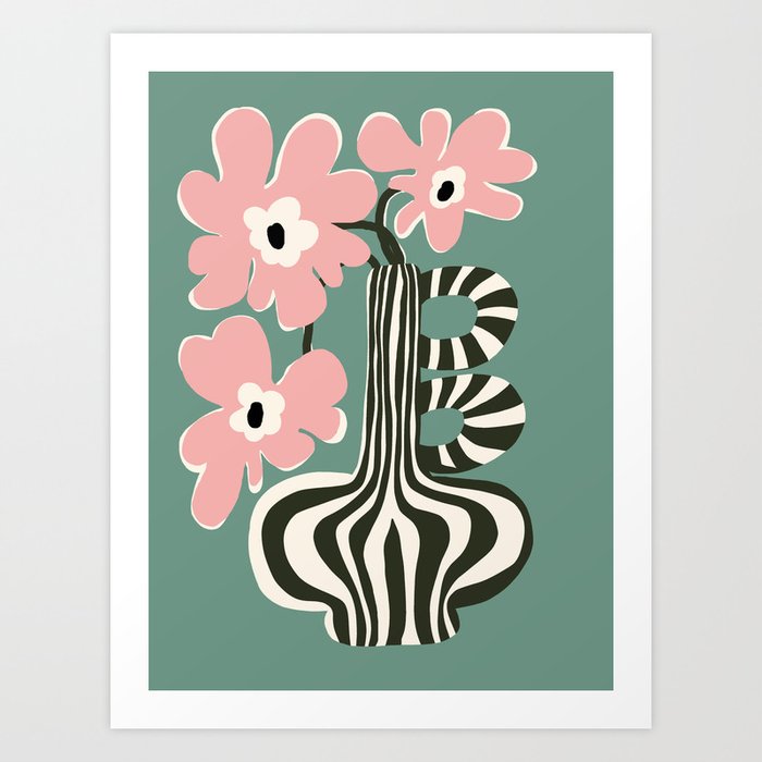 Floral strip  Art Print