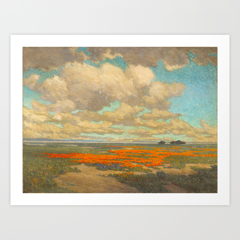 1911 Granville Redmond A Field Of California Poppies Art Print By Enshape Society6