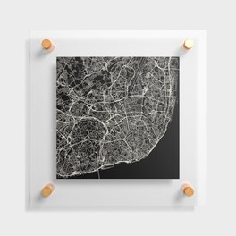 Lisbon, Portugal - Black and White Aesthetic Floating Acrylic Print