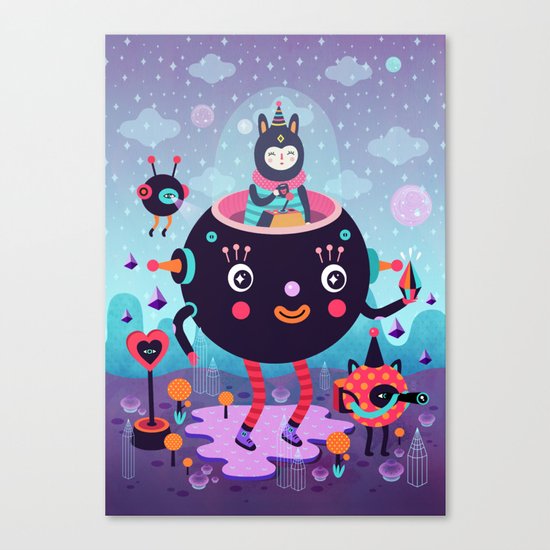 Amigos cósmicos Canvas Print