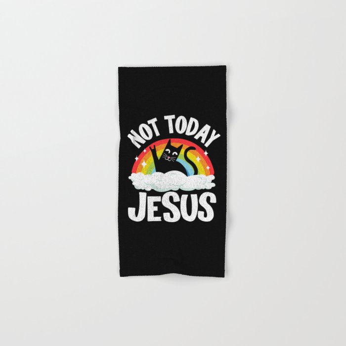 Not Today Jesus Funny Heavy Metal Hand & Bath Towel