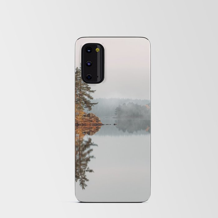 Foggy Serenity Lake View Finland Android Card Case