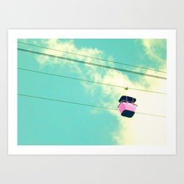 Pink Gondala Ride Art Print