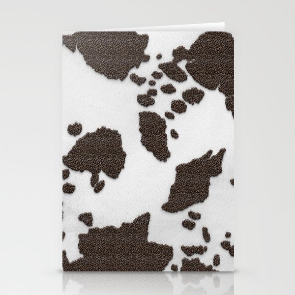 Decorative Tan + White Animal Spots (digital collage) Stationery Cards