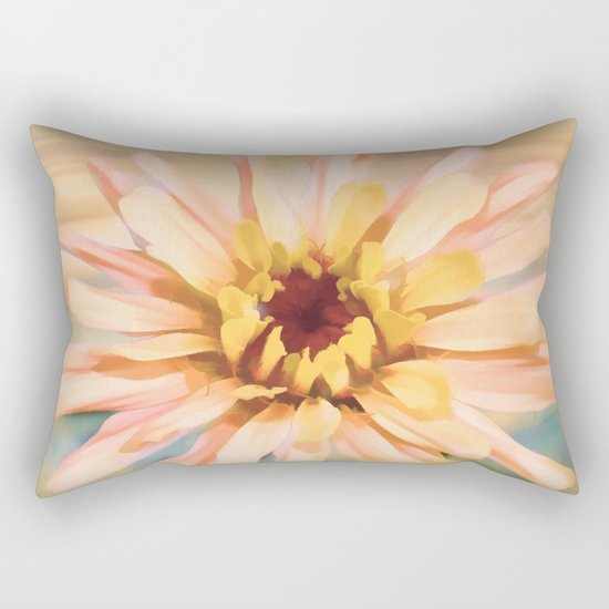 Sunset Zinnia Rectangular Pillow