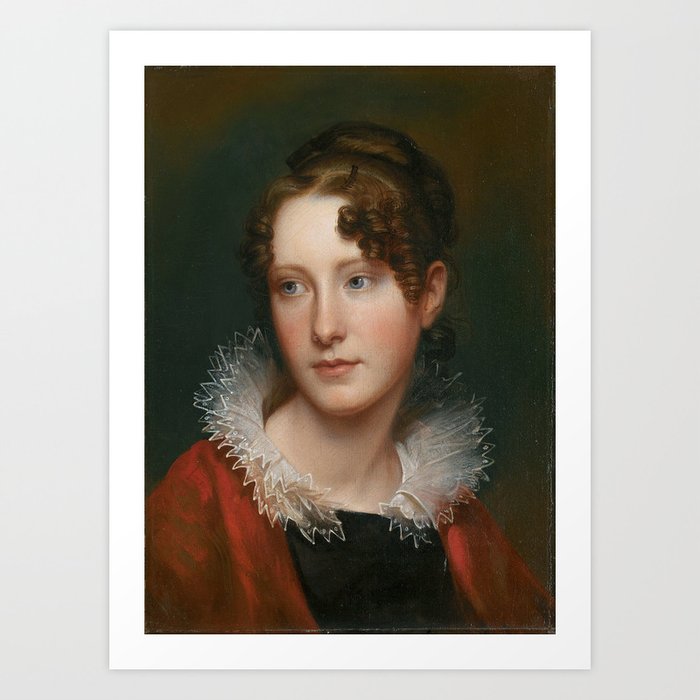 Rembrandt Peale - Portrait of Rosalba Peale Wall Art Print by Asar Studios - LARGE