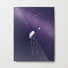 Star Girl Metal Print | Drawing, Digital, Cosmic, Cosmicgoddess, Stars, Stargirl, Goddess, Milkyway, Stargoddess, Star 