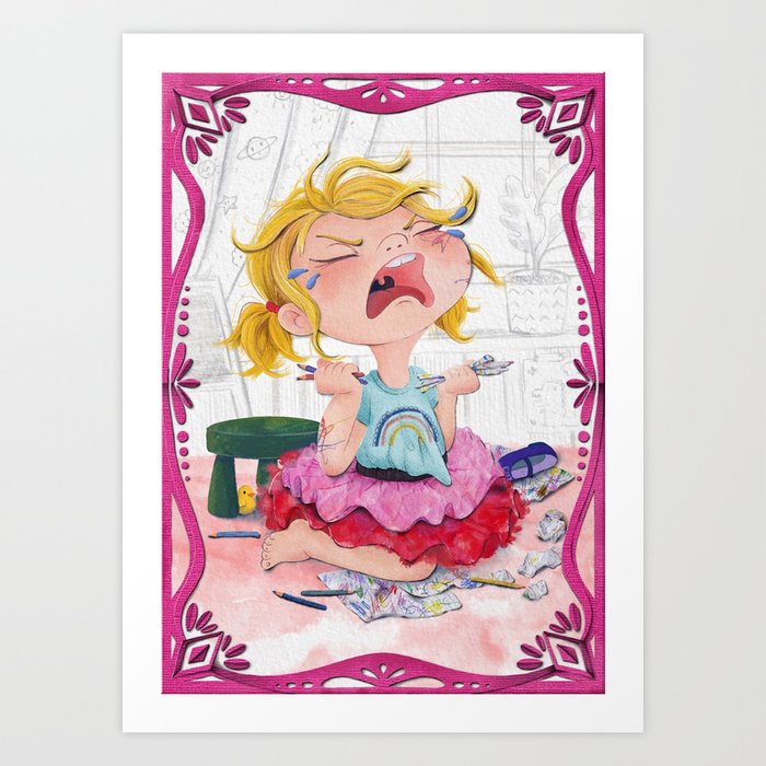 I am not mad throwing a tantrum toddler  Art Print