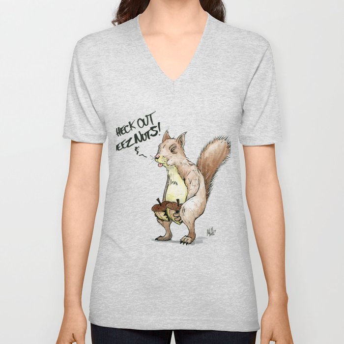 A Sassy Squirrel V Neck T Shirt