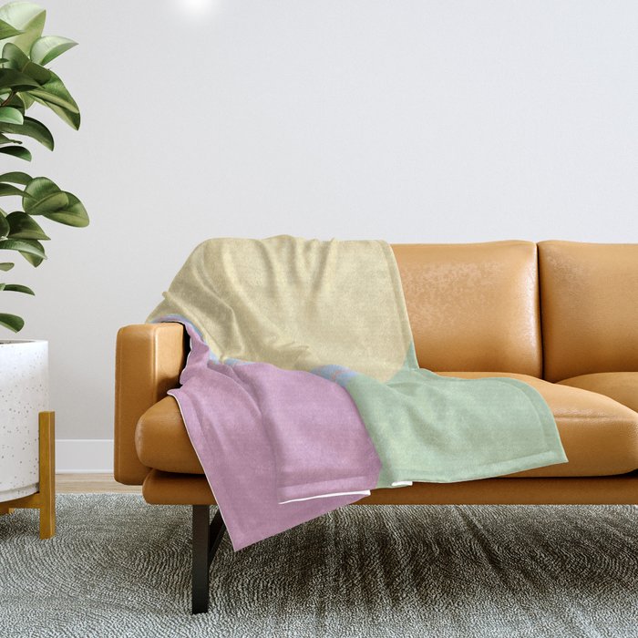 Pastel Abstract Throw Blanket