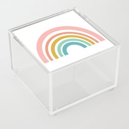 Simple Happy Rainbow Art Acrylic Box