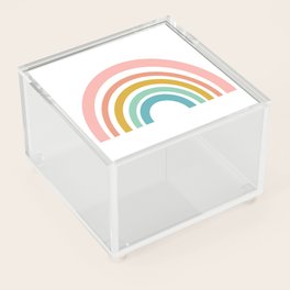 Simple Happy Rainbow Art Acrylic Box