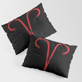 Aries The Ram Red & Black Pillow Sham