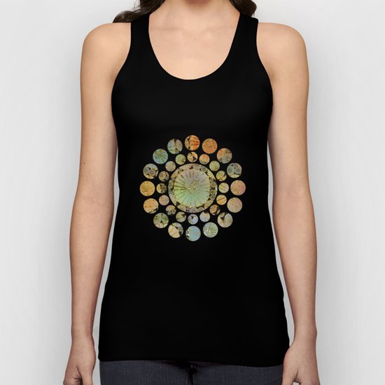 Abstract Floral Circles 2 Unisex Tank Top