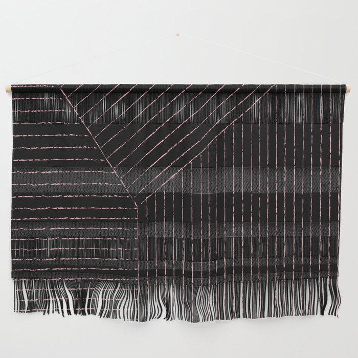 lines (black & pink) Wall Hanging