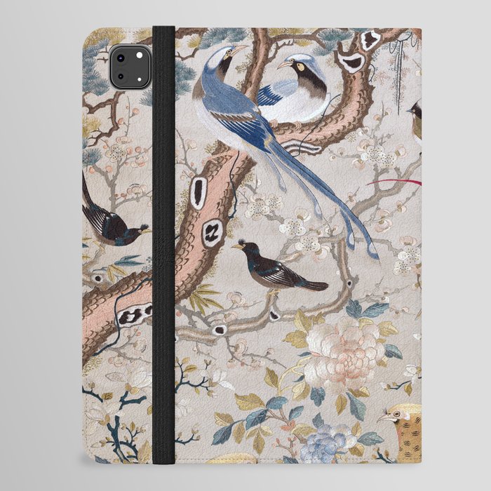 Antique Embroidery French Bird Chinoiserie Garden  iPad Folio Case
