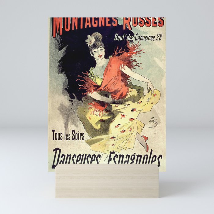 Montagnes Russes 1889 Vintage French Advertising Mini Art Print By Designsbyjoy