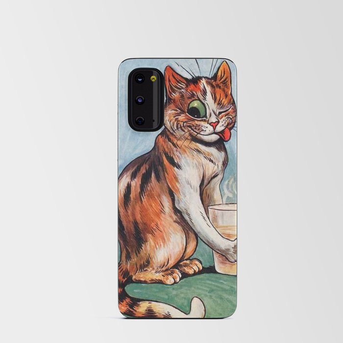 Louis Wain Funny Cats-Drinking Winking Cat  Android Card Case