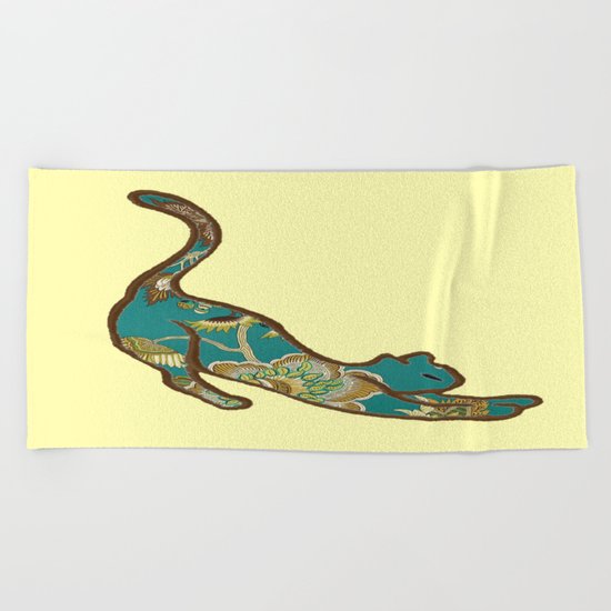 I love you, kitten Beach Towel