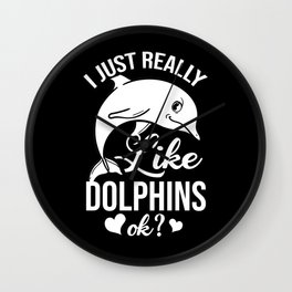 Dolphin Trainer Animal Lover Funny Cute Wall Clock