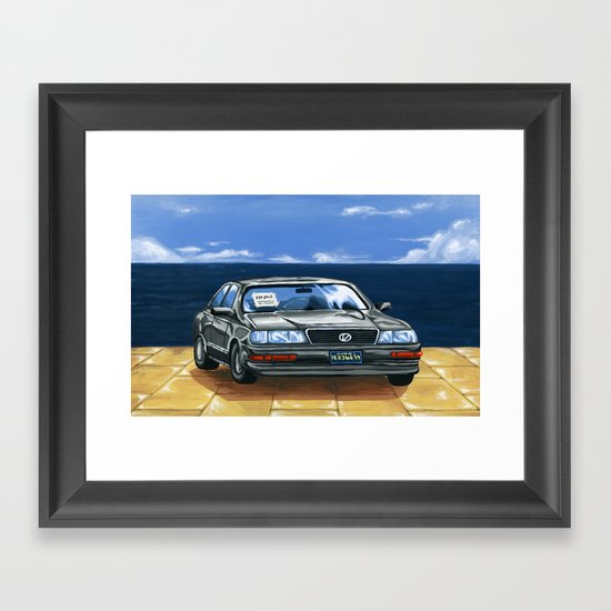 Street Fighter II Bonus Stage Car Framed Art Print