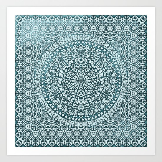 BOHO MANDALA BANDANA Art Print