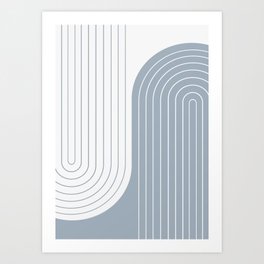 Two Tone Line Curvature LXVI Art Print