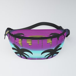 Neon Retro LA Skyline Fanny Pack