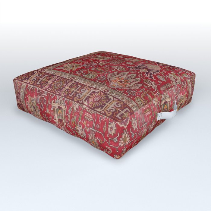 Vintage red geometric carpet Outdoor Floor Cushion