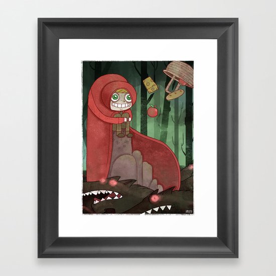 Miss Red's Mad Adventure Framed Art Print