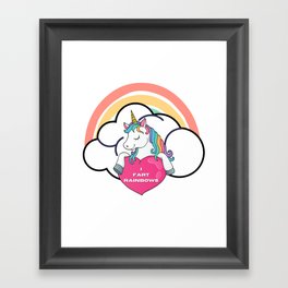 I Fart Rainbows Framed Art Print