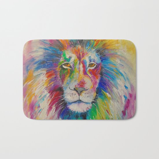 Rainbow lion Bath Mat