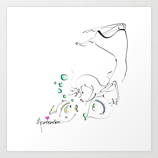 kiss Art Print