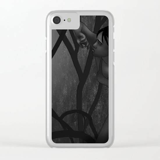 Hiding From the Rain Clear iPhone Case