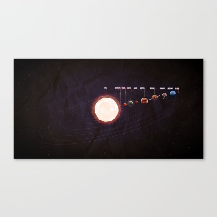 Low Poly Space Canvas Print