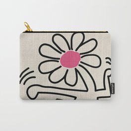 Flower Pink Carry-All Pouch | Haring, Mueum, Meme, Stencil, Art, Vector, Graphicdesign, Pattern, Keith, Figurative 