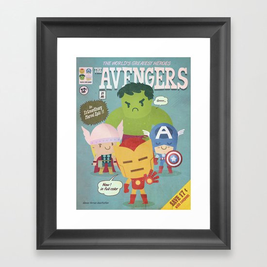 avengers fan art Framed Art Print