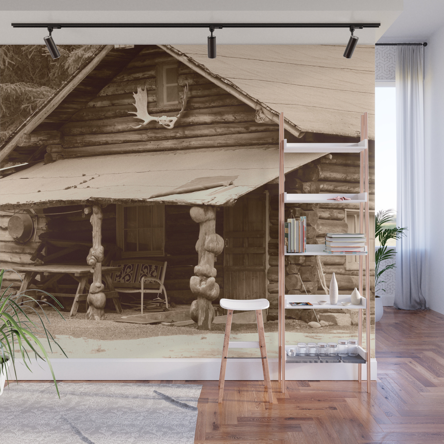 Old Log Cabin Wall Mural By Alaskanmommabear Society6