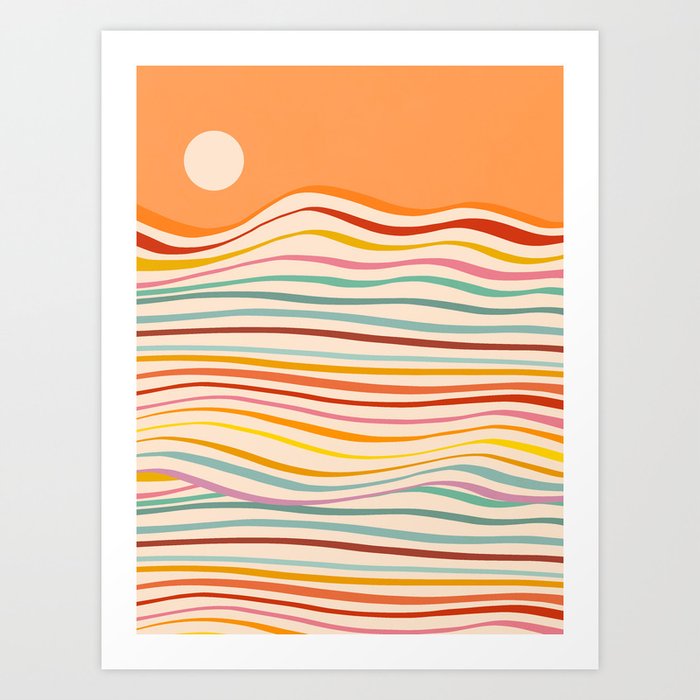 Sea of change -  Rainbow Waves of Love Art Print