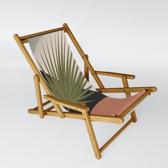 Tropical Leaf- Abstract Art 5 Sling Chair