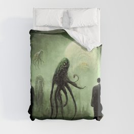 Nightmares are living in our World Duvet Cover