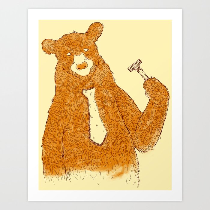 Office Bear Art Print