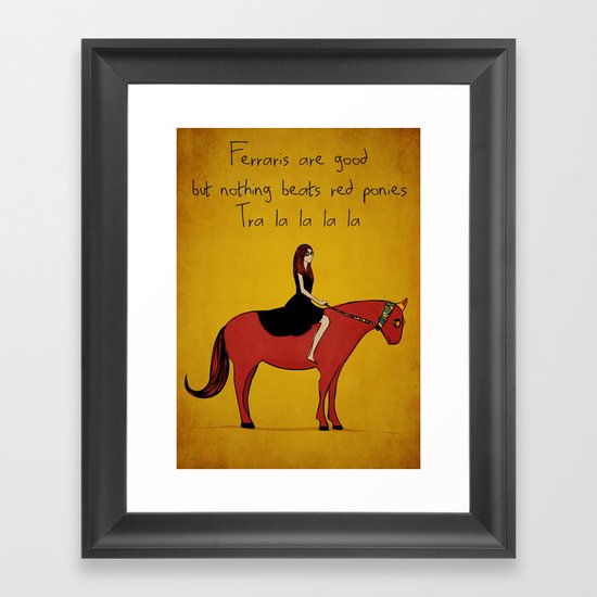 Red Pony Framed Art Print