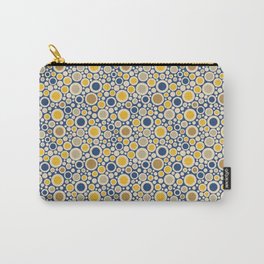 Sea Bubbles in Navy and tan Carry-All Pouch