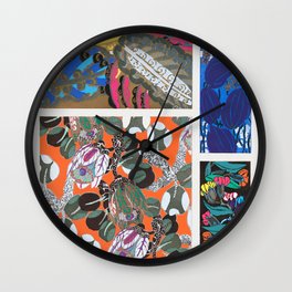 Vintage art deco pattern Edouard Benedictus Wall Clock